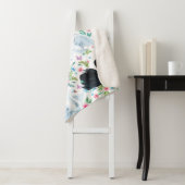 水彩白白白白鳥と黒白鳥の継ぎ目のないパット シェルパブランケット (インサイチュ)