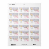 水彩白紫陽花メイソンジャールアドレス ラベル (フルシート)