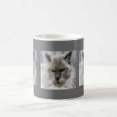 水彩白色のペルシャ猫 コーヒーマグカップ (中央)