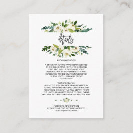 水彩白色フローラフレ結婚ームの詳細 エンクロージャーカード