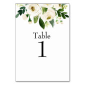 水彩白色フローラ金ゴールド結婚文字 テーブルナンバー (裏面)