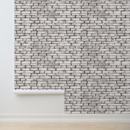 水彩白色レンガ模様グレーエレガント色 壁紙