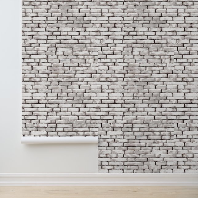 水彩白色レンガ模様グレーエレガント色 壁紙 (アプリケーション)