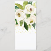 水彩白花のメ結婚ニュー メニュー (裏面)