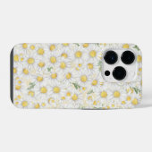 水彩白花模様 iPhoneケース (裏面横)
