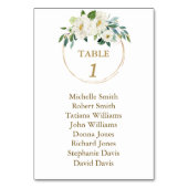 水彩白花洗礼着席表 テーブルナンバー (裏面)