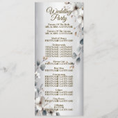 水彩白花金ゴールドフレームシルバー結婚ズ プログラム (裏面)