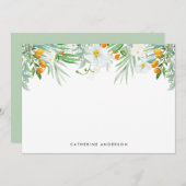 水彩白蘭とクムキット文房具 ノートカード (正面/裏面)