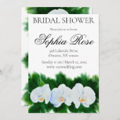 水彩白蘭絵画のブライダルシャワー 招待状 (正面/裏面)