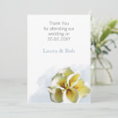 水彩百合結婚サンキューカード サンキューカード (スタンド正面)