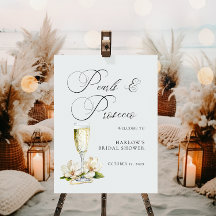 水彩真珠とプロセッコブライダルシャワー