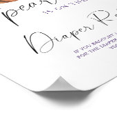 水彩真珠のベビーシャワーオムツラッフル ポスター (角)