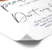 水彩真珠の赤ちゃんシャワーベビー ポスター (角)