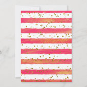 水彩眠い子猫ガールベイビーシャワー 招待状 (裏面)