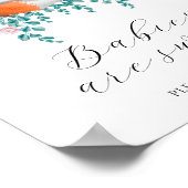 水彩眠るキツネ – ベビーは甘いポスター ポスター (角)