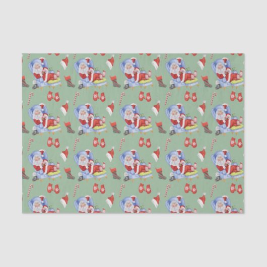 水彩眠るサンタハン色彩の鮮やかド 薄葉紙 (正面)