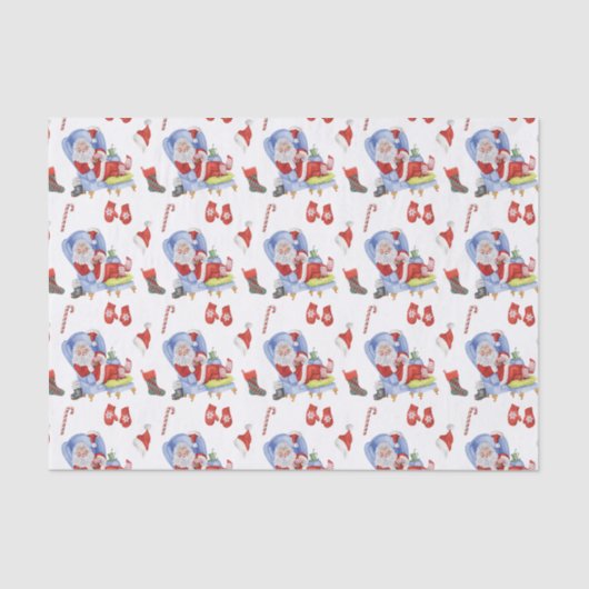 水彩眠るサンタハン色彩の鮮やかド 薄葉紙 (正面)