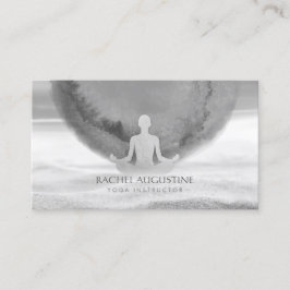 水彩瞑想ヨガインストラクター禅OMサイン 名刺