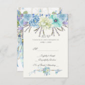 水彩矢の羽フローラボホトライバル 出欠カード (正面/裏面)