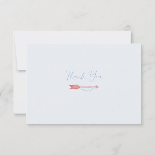 水彩矢印ソロリティのノートカード サンキューカード (正面)