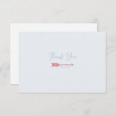 水彩矢印ソロリティのノートカード サンキューカード (正面/裏面)