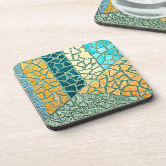 水彩石絵画モザイク+あなたのアイディア コースター (左側)