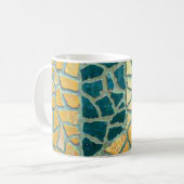 水彩石絵画モザイク+あなたのアイディア コーヒーマグカップ (正面左)