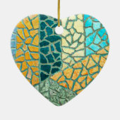 水彩石絵画モザイク+あなたのアイディア セラミックオーナメント (裏面)