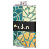 水彩石絵画モザイク+あなたのアイディア フラスク (左)