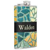 水彩石絵画モザイク+あなたのアイディア フラスク (右)