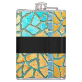 水彩石絵画モザイク+あなたのアイディア フラスク (裏面)