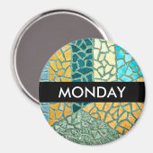 水彩石絵画モザイク+あなたのアイディア マグネット (正面/裏面)