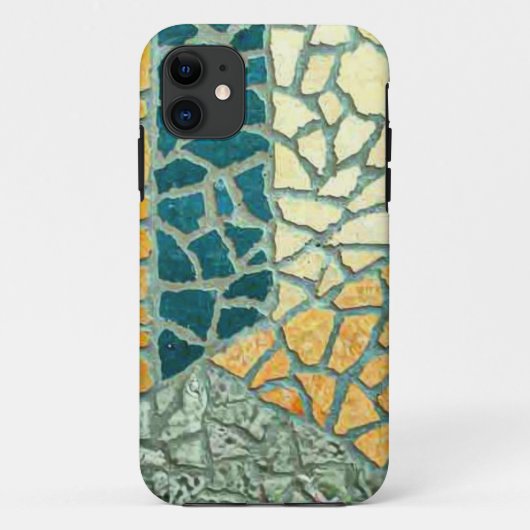 水彩石絵画モザイク+あなたのアイディア Case-Mate iPhoneケース (裏面)