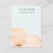 水彩石自然類のイヤリングジュエリー表示 名刺 (正面)