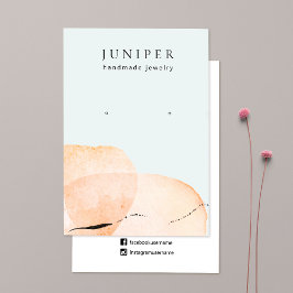 水彩石自然類のイヤリングジュエリー表示 名刺