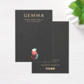 水彩石芸術的石耳飾り表示カード (デスク)