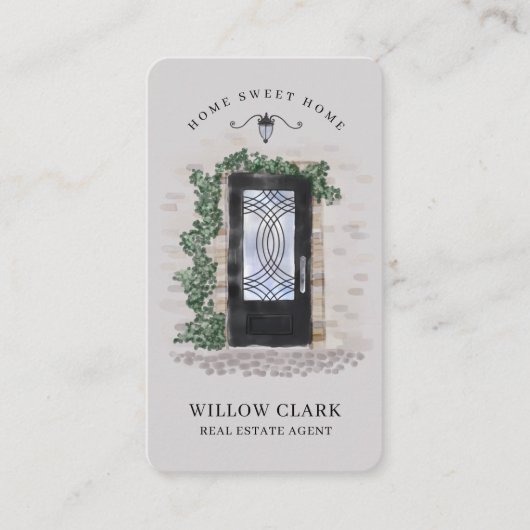 水彩石黒鉄ドアエステート実在エステント 名刺 (正面)