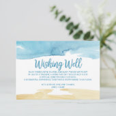 水彩砂と海のウェディング ウィッシュ ウェル エンクロージャーカード (スタンド正面)