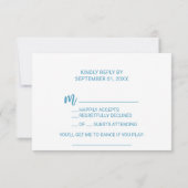 水彩砂と海の歌のリクエスト・返信カード 招待状 (裏面)