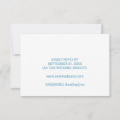 水彩砂と海の結婚式ウェブサイトへの出欠確認 招待状 (裏面)