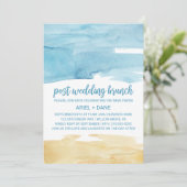 水彩砂と海柱のブ結婚ランチ 招待状 (スタンド正面)
