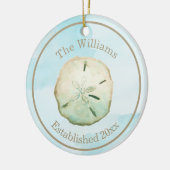 水彩砂ドルビーチ名&記念日 セラミックオーナメント (左)