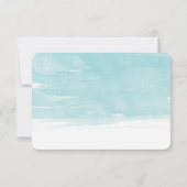 水彩砂ドル応答 – ラウンドコーナー 出欠カード (裏面)