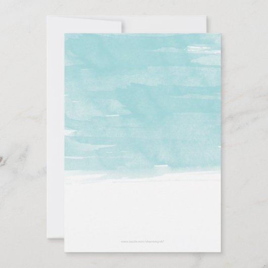 水彩砂ドル招待状 招待状 (裏面)