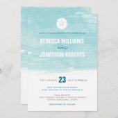 水彩砂ドル招待状 招待状 (正面/裏面)