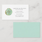 水彩砂ドル航海の名刺 名刺 (正面/裏面)