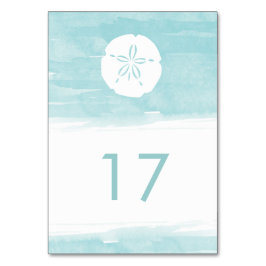 水彩砂ドル表番号カード テーブルナンバー