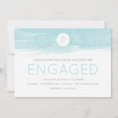 水彩砂ドル 招待状 (正面)