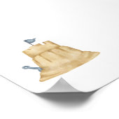 水彩砂城プリント ポスター (角)