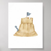 水彩砂城プリント ポスター (正面)